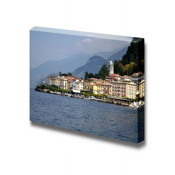 Beautiful Scenery Landscape Village on The Lake of Como in Northen Italy - Canvas Art Wall Art - 16" x 24"