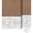 thumbnail image 2 of Authentic Hotel and Spa  100% Turkish Cotton Monica 2PC Embellished Bath Towel Set Latte H, 2 of 3