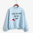 thumbnail image 4 of YOTMKGDO Valentines Sweater Women, Heart Sweater for Women Outenwear Coats Women Sweatshirt Top Long Sleeved Sweatshirt Casual Blouse Temperament Pullover Top Blue+XL, 4 of 5