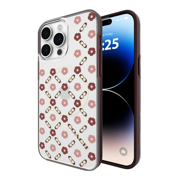 Funda para iPhone 14 Pro Max compatible con Coach Tea Rose MagSafe