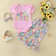 thumbnail image 2 of Ymyiu Newborn Clothes for Girls Newborn Baby Girl Clothes Infant Romper Spring Summer Outfits Gifts Bottoms Pant Sets for Girls 9 12 Months (Red,9-12 Months), 2 of 7