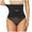 Black, variant on Women's High Waist Shapewear Thong, Sheer Mesh Tummy Control Briefs, & Breathable,Beige,M