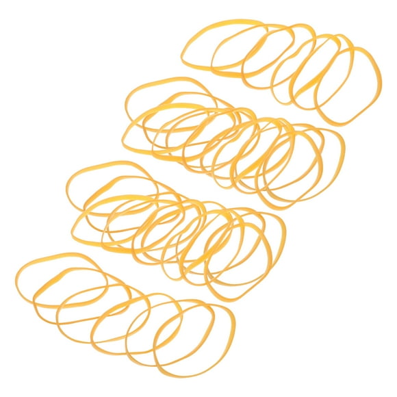 OUNONA 300Pcs Large Thick Elastic Bands Yellow High Stretch Wide Rubber Bands for File Folder Organization