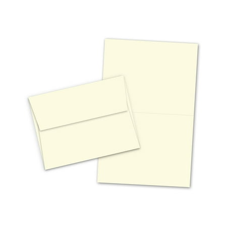 Color Card Blank Cream Color |Folding Greeting Card Sets | Card Size: 4 1/4 x 5 1/2 Inches (When Folded) | 50... ()