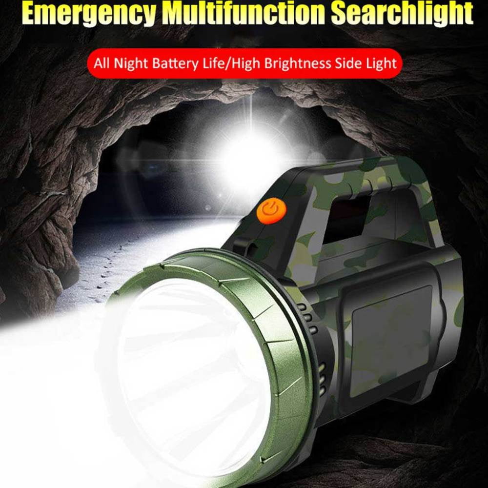 Strong Light Rechargeable Handheld Lamp Outdoor LED High-Power Flashlight for Mountaineering and Camping