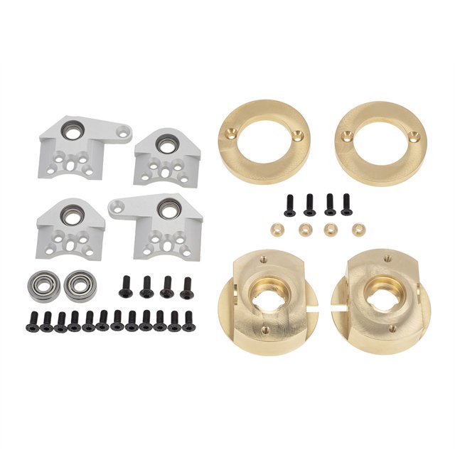 Tholdsy 1 Juego de nudillos de dirección duraderos instalación práctica contrapeso resistente al desgaste portátil pragmático para RC Crawler Kits de construcción modelo Plata Tholdsy FN001502-02