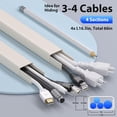 thumbnail image 2 of Cord Hider Wall for One Cord in Cord Covers for Wires on Wall Easy Install Cable Cover Wall Cable Raceway Hide Cords Cable Hider Cord Management Wall x Lin W.in H.in, 2 of 5