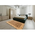thumbnail image 4 of Ahgly Tapis d'Intérieur Carré Abstrait Rouge Oriental, 8 Pieds Carré, 4 of 6