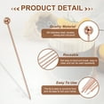 thumbnail image 3 of Uxcell 12 Pcs Stainless Steel Cocktail Picks, 4.33" Martini Picks Fruit Sticks Metal Skewers Reusable for Drinks Olives Appetizers Fruit Decorative, Rose Gold (Bead/Cylinder), 3 of 7