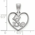 thumbnail image 2 of Sterling Silver Rh-Plated Logoart Kappa Alpha Theta Heart Pendant (21 X 17) Made In United States ss040kat, 2 of 5