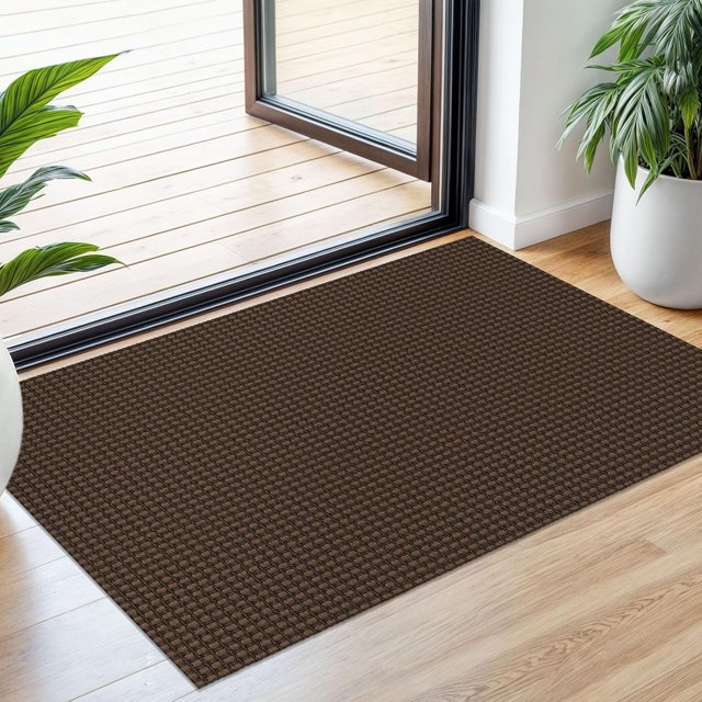 Braided Area Rug x Ft Washable Rugs for Entryway Throw Rugs Rubber Backed Boho Door Mat Indoor Entrance Cotton Kitchen Rugs Woven Front Door Rug for Foyer Living Room Tan/