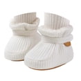 thumbnail image 2 of Lixiuxyad Soft Baby Sneakers For Infants And Toddlers Breathable Fleece Easy Hook And Loop Closure Flexible Sole First Walking Shoes Walking Sneakers Sizes 5(Toddler 6-12 Months), 2 of 7