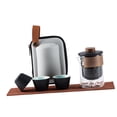 thumbnail image 3 of Rongfmy Gongfu Tea Pot Kung Fu Teapot Infuser Ceramic with 3 Cups Loose Tea Mini Tea Set black, 3 of 9
