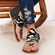 thumbnail image 1 of Zapatos con clip de verano para mujer Sandalias cómodas con cremallera Pisos Sandalias de playa informales Wmkox8yii  shjk265, 1 of 7