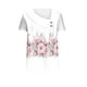 thumbnail image 4 of Camisetas de Manga Corta para las Mujeres Impresas Primavera Verano Botón de la Camiseta Casual, Camisetas de Mujer Casual, 4 of 4