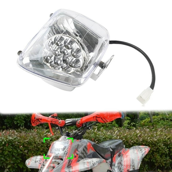 ZSWAL Motorcycle Headlight Head Light Lamp with Mounting Brackets Assembly for Chinese 50cc 70cc 90cc 110cc ATV Dirt Bike Quad