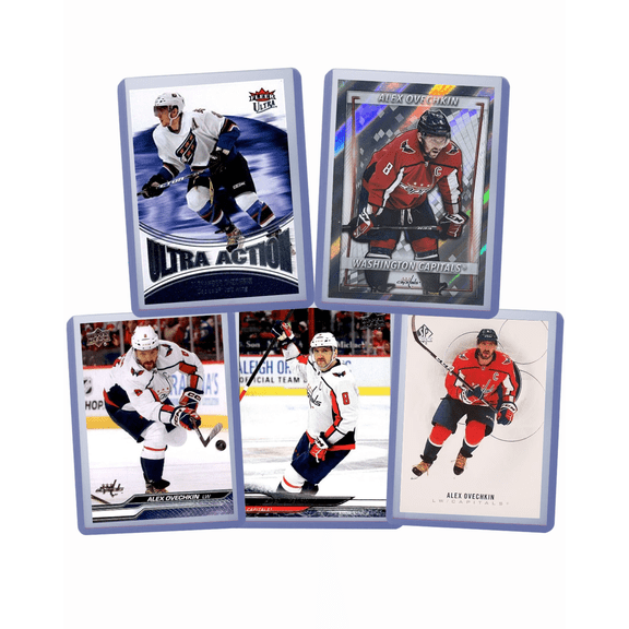 Alexander Ovechkin (5) Assorted Hockey Cards Bundle - Washington Capitals Trading Cards - # 8