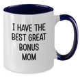 thumbnail image 2 of Funny Bonus Mom Gifts from Men to Women - Christmas Unique Mugs with I Have The Best Great Bonus Mom Two Tone Coffee Mug, 11oz Ceramic, 2 of 4
