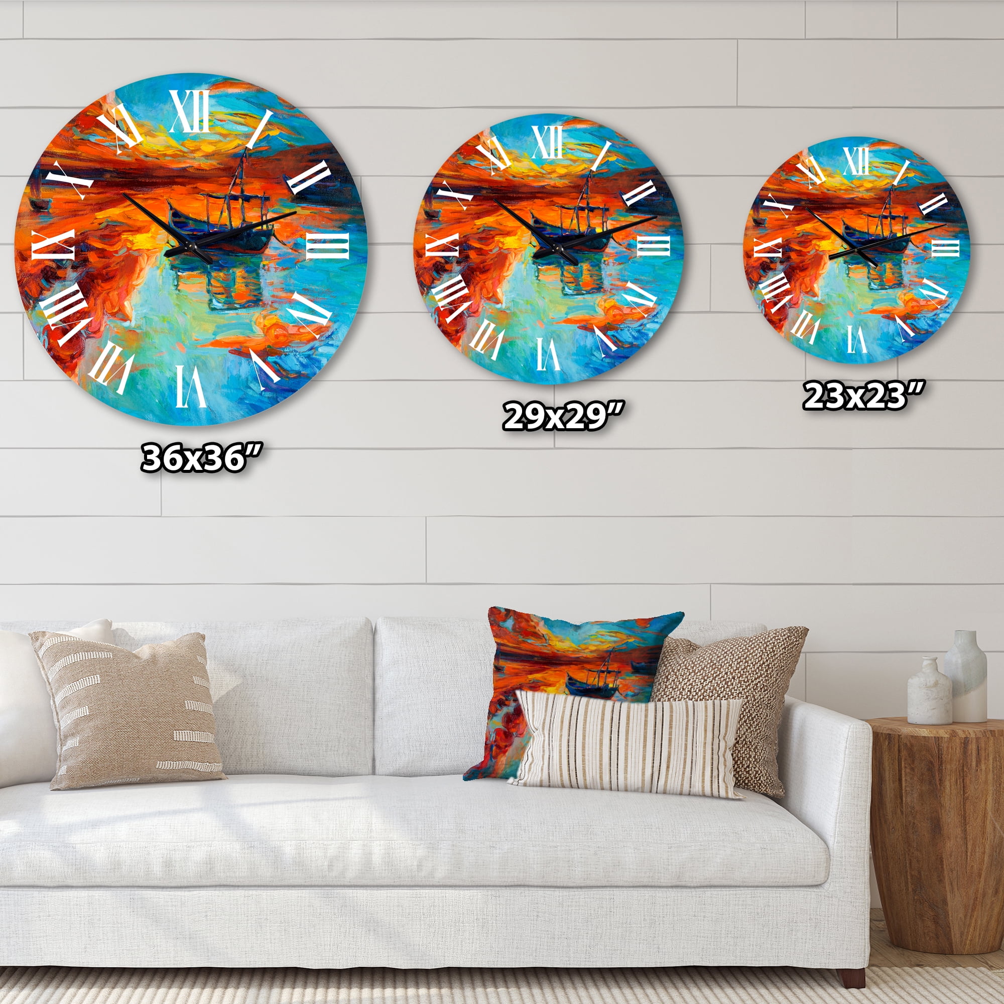 Designart 1 in Coastal Wall Clock