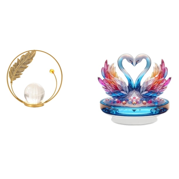 Escultura De Metal Acrílico Con Forma De Cisne De Cristal, Figura Decorativa Para Mesa De Escritorio, Centro De Mesa, Estatua Decorativa Para Pasillo, Chimenea, Dormitorio, Sala De Estar,