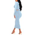 thumbnail image 3 of Womens Autumn And Winter Fashion Set Waist Wrapped Wrapped Skirt Mid Length Skirt Two Piece Set Long Dress Women plus Size Womens Swimwear Pencil Skirt Suits for Women plus Size High Waist Skirt, 3 of 6