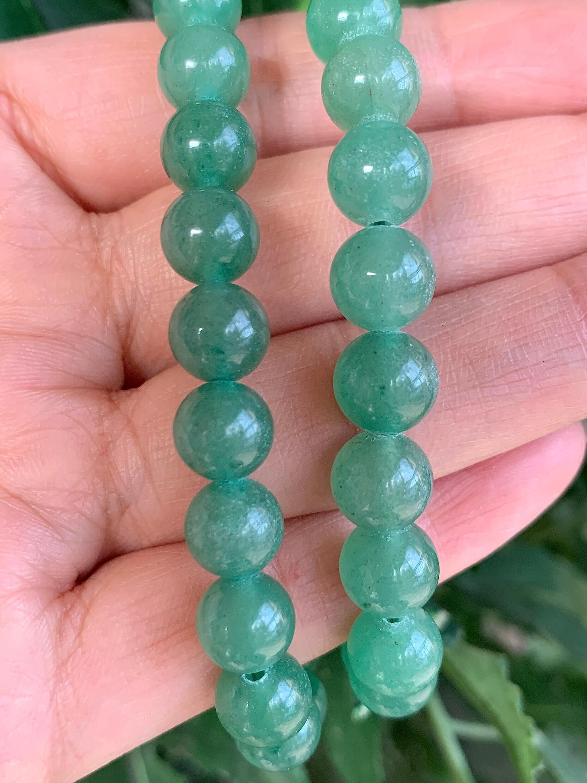 Green Aventurine Crystal Bead Bracelet 8mm, Wholesale Genuine Green Aventurine Stretch Gemstone Bracelet, Gift for Men & Women (10)