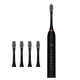 thumbnail image 3 of Cepillo de dientes eléctrico de 6 velocidades, recargable por USB, resistente al agua, con 4 cabezales para adultos y niños, color negro, 3 of 12