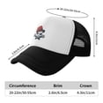thumbnail image 6 of PAYOHTO Kids Angry Panda and Microphones Baseball Hat Back Adjustable Mesh Breathable Hats Black Trucker Cap Outdoor Fishing Sun Caps for Boys or Girls ages 4-10, 6 of 9