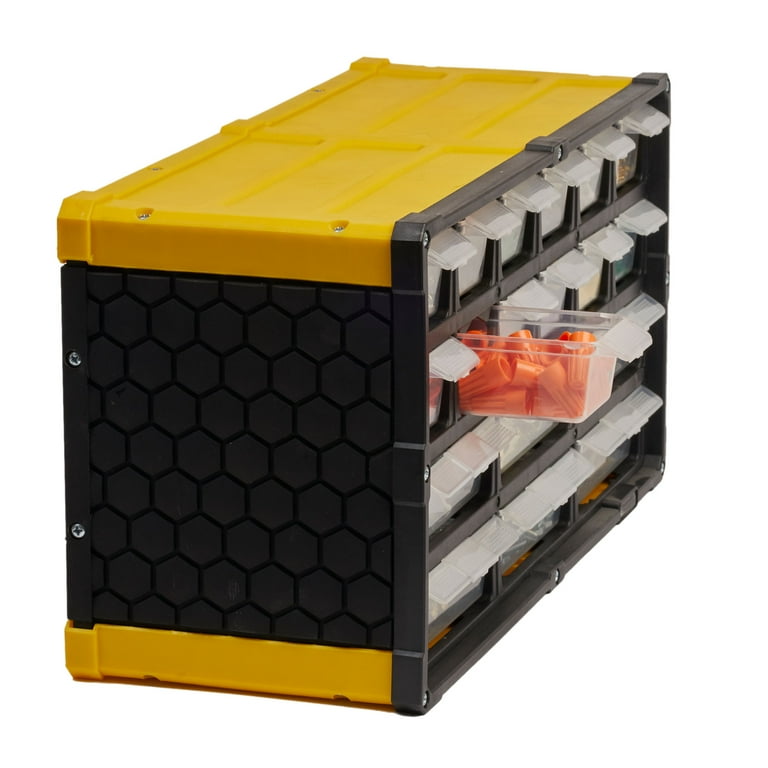 TAFCO 18-Compartment Small Parts Organizer, Yellow - Walmart.com