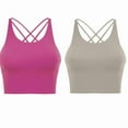 thumbnail image 6 of Top-kevin Longline Sports Bra for Women with Removable Padded,Sexy Criss Cross Back Strappy Yoga Bras Workout Tank Tops, 6 of 6