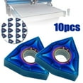 thumbnail image 3 of 10X HRC45 Blue Nano WNMG080408 Lathe Turning Tools Carbide Insert Milling Cutter, 3 of 9