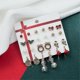 thumbnail image 5 of 12 Pairs New Design Trendy Christmas Earring Set Xmas Elk Snowflake Santa Claus Earrings Fashion New Year Christmas Jewelry Gift, 5 of 5