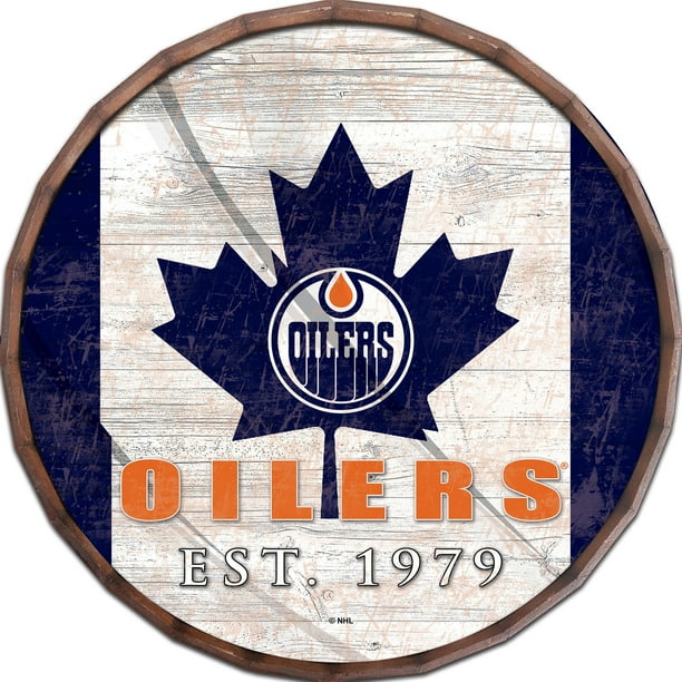 Edmonton Oilers 16 Flag Barrel Top Sign Walmart Com Walmart Com