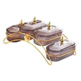 thumbnail image 3 of WeiLaiKeQi Dried Fruit Dish with Lid Decor Nuts Platter for Dried Fruits Appetizer Nuts Dark Gray, 3 of 9