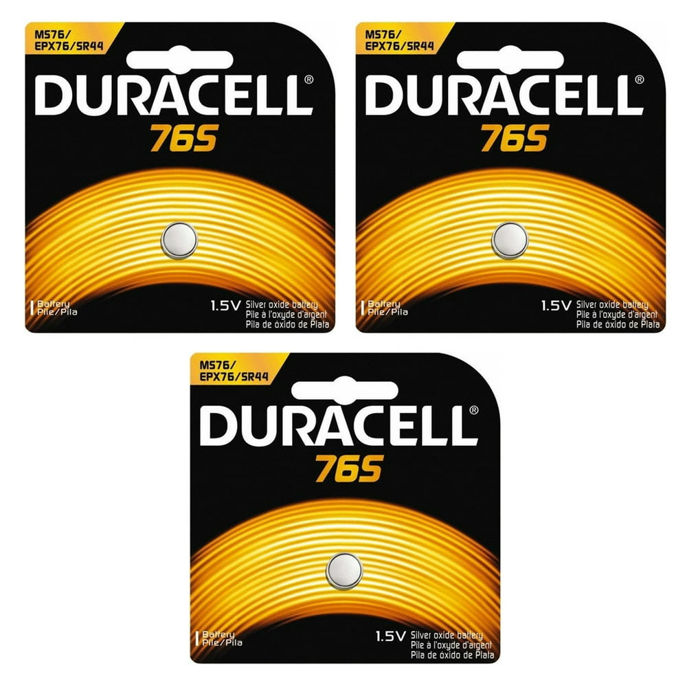3x Duracell 76S 1.5V Alkaline Battery Replacement LR44, SR44, SR44H