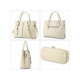 thumbnail image 3 of Gustave PU Leather Shoulder Tote Bag Crossbody Purses and Handbags Fashion Large Capacity Top Handle Satchel Bags for Women Ladies "White", 3 of 10