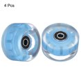 thumbnail image 3 of Uxcell 32 x 58mm Roller Skate Wheels with Bearings Light Up Wheel Quad Skate Replacement, Blue Light 4 Pack, 3 of 7