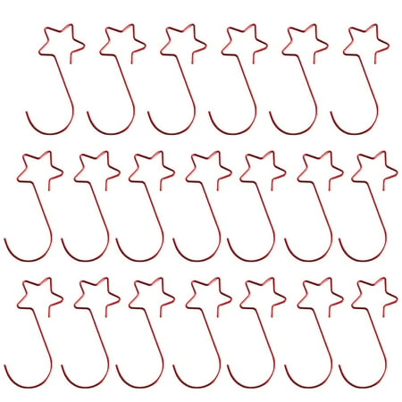 

Star Shape Christmas Ornaments Hooks Metal Xmas Hangers For Hanging Ornaments Red