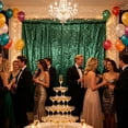 thumbnail image 2 of Shimmer Wall Backdrop, Cable-Mounted Sequin Background Curtain for Wedding Anniversary Birthday Party, Photo Booth, Indoor Reception & Photoshoot Decoration, Glamour Party Decor, 2 of 6