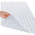 thumbnail image 1 of Alfombra para bañera y ducha Yimobra, antideslizante, 88 x 39 cm, color blanco, 1 of 5