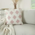 thumbnail image 4 of Mina Victory Life Styles Square Cotton Woven Diamonds Throw Pillow in Blush Pink, 4 of 5