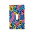 thumbnail image 2 of Switch Panel Switch Decoration 2.76x4.53x0.28 Inches Unused Outlet Cover Switch Plate Wall Plates Living Room Kitchen Bedroom Study Switches Colour Leopard Print, 2 of 8