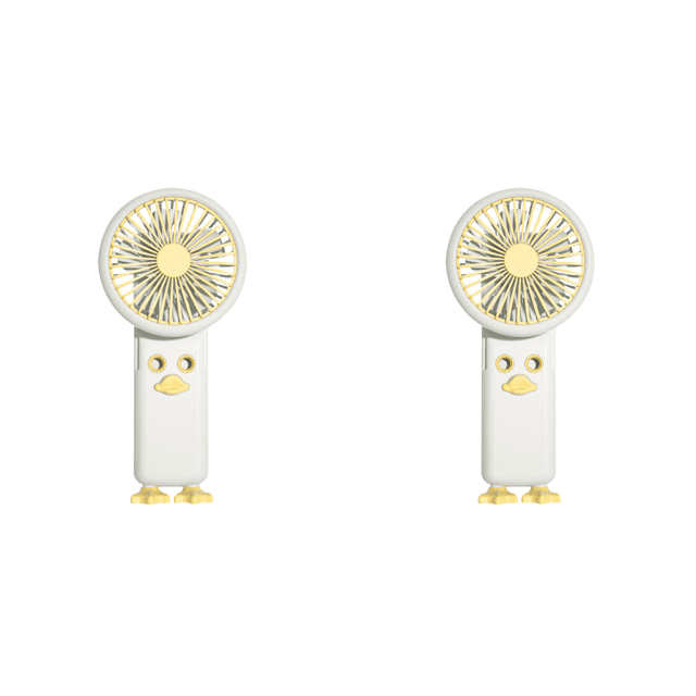 Ventilador de niebla de mano FLhrweasw Carga USB lindo pato para oficina en casa amarillo