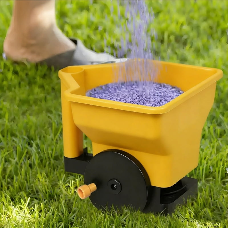 Zecic Portable Hand Held Compost Applicator 3L Adjustable For Garden Lawn Fertilizers