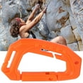 thumbnail image 2 of Mosquetón ligero de tamaño mediano para escalada al aire libre, hebilla de gancho para mochila en forma de D, 5 uds. (naranja), 2 of 8
