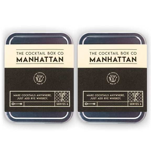 The Cocktail Box Co. Manhattan Cocktail Kit - Handcrafted Mixology Set for Him or Her – 2 Kits