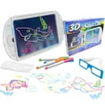 thumbnail image 1 of Ensemble de Planche à Dessin pour Enfants - Planche à Écrire Fluorescente LED 3D Réutilisable, 1 of 2