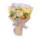 thumbnail image 2 of Ramo de flores de ganchillo, centro de mesa decorativo, corazón de hilo tejido artificial Amarillo, 2 of 8