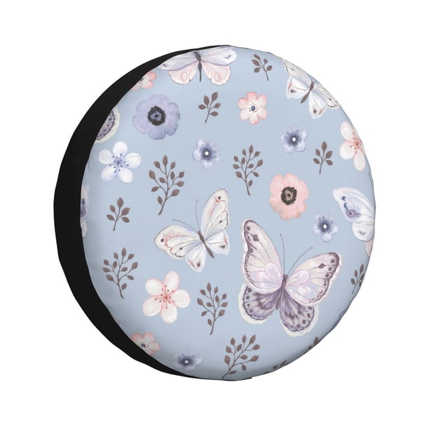 Balery Blue Butterfly Cubiertas para Neumáticos - Protector Resistente para Neumáticos de Camioneta, SUV, Remolque, Camper y RV-15 inch