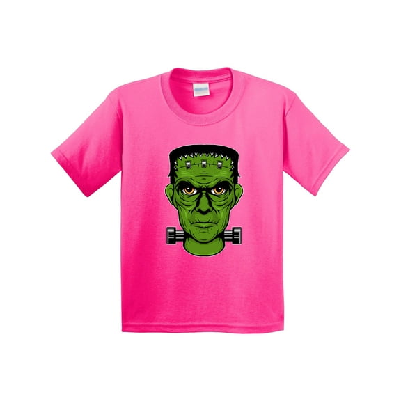 Inktastic Halloween Frankenstein Head Youth T-Shirt